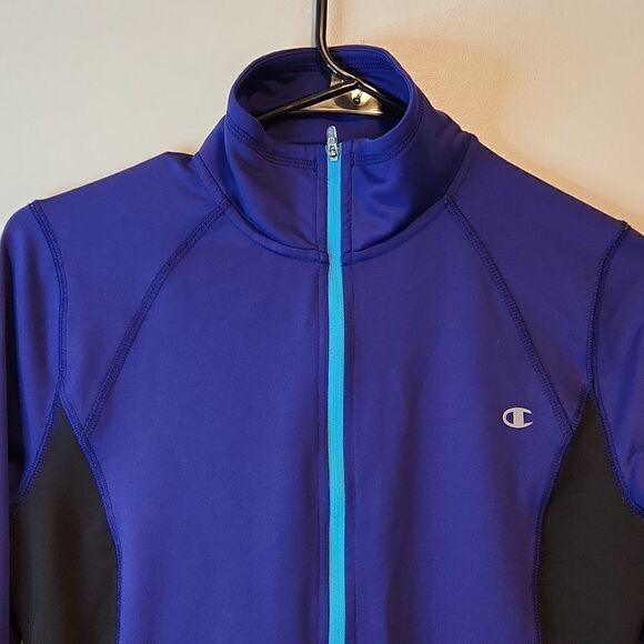 Champion Long Sleeve Full Zip Windbreaker Jogging Jacket Women's Size S/P NICE!! - Picture 4 of 10